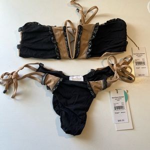 Beach Bunny Swimwear- Smoke & Mirrors- Medium top and bottom